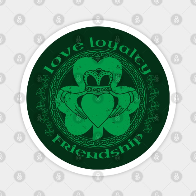 Irish Claddagh Ring Love Loyalty Friendship St Pattys Day Magnet by graphicbombdesigns